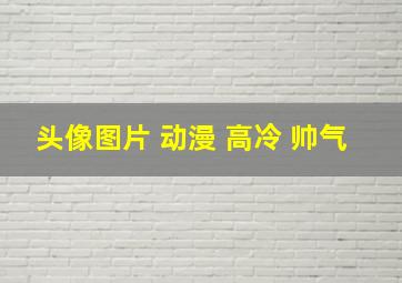 头像图片 动漫 高冷 帅气